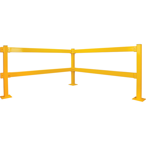 Lift-Out Guard Rail, Steel, 3' L x 4" H, Safety Yellow Brunswick Fyr & Safety
