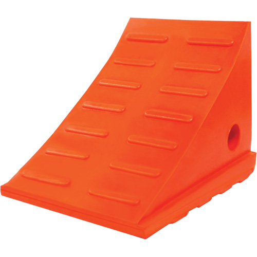25 Ton General Purpose Wheel Chock, Urethane, Orange Brunswick Fyr & Safety