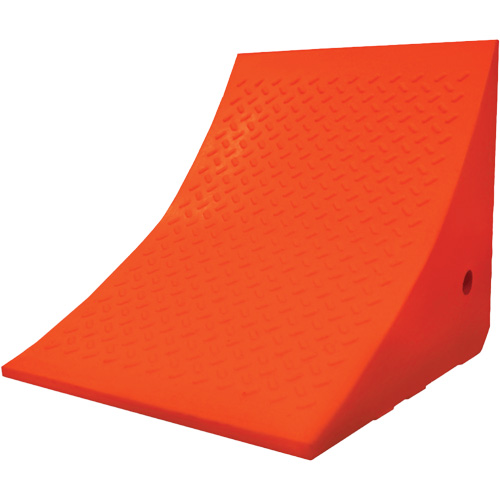 70 Ton Large Equipment Wheel Chock, Urethane, Orange Brunswick Fyr & Safety