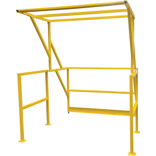 Barri&egrave;re de s&eacute;curit&eacute; pour mezzanine, 70" lo x 77" ha, 78" &eacute;lev&eacute;e, Jaune Brunswick Fyr & Safety
