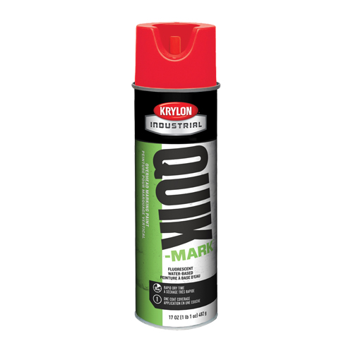 Peinture de marquage industrielle &agrave; base d'eau pour le travail en hauteur Quik-Mark, 17 oz, Canette a&eacute;rosol Brunswick Fyr & Safety