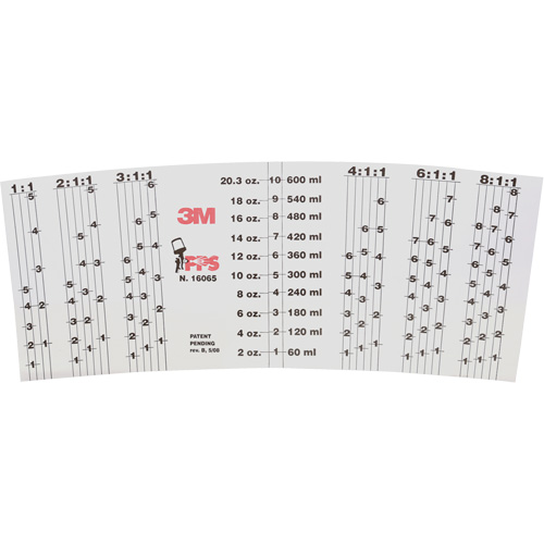 Bande &agrave; ins&eacute;rer indicatrice de rapport de m&eacute;lange pour godet PPS Brunswick Fyr & Safety