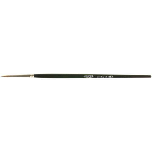 Pinceau d'artiste, Largeur de la brosse de 3/32", Martre rouge, Manche &agrave; Bois Brunswick Fyr & Safety