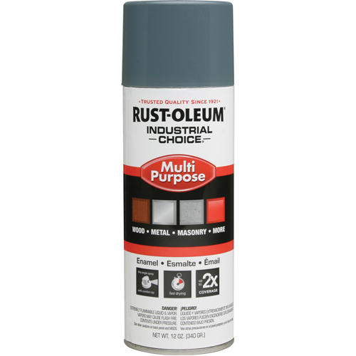 Industrial Choice&reg; 1600 System Multi-Purpose Enamel Spray Paint, Machine Grey, Gloss, 12 oz., Aerosol Can Brunswick Fyr & Safety