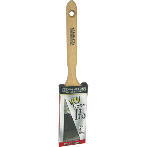 Angular Pro Paint Brush, Poly/Nylon, Wood Handle, 2" Width Brunswick Fyr & Safety