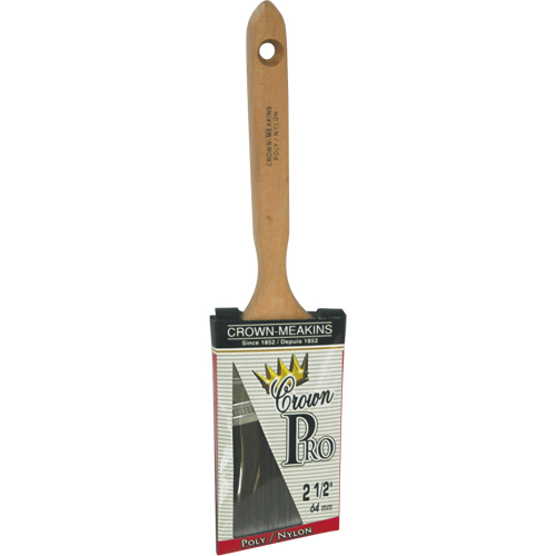 Angular Pro Paint Brush, Poly/Nylon, Wood Handle, 2-1/2" Width Brunswick Fyr & Safety