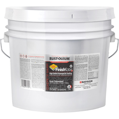 Concrete Saver&reg; FinishKote 80 High Solids Polyaspartic Floor Coating Part A, Pail, Clear/Tint Base Brunswick Fyr & Safety