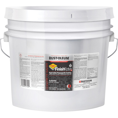 Concrete Saver&reg; FinishKote 80 High Solids Polyaspartic Floor Coating Part B, Pail, Clear/Tint Base Brunswick Fyr & Safety