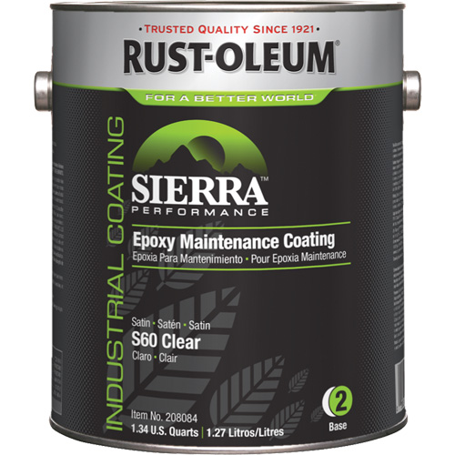 Rev&ecirc;tement dentretien &eacute;poxydique &agrave; base deau Sierra S60 Partie 2 Couche de fond, Gallon, Transparent Brunswick Fyr & Safety