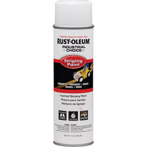 Industrial Choice&reg; S1600 System Inverted Striping Spray Paint, White, 18 oz., Aerosol Can Brunswick Fyr & Safety