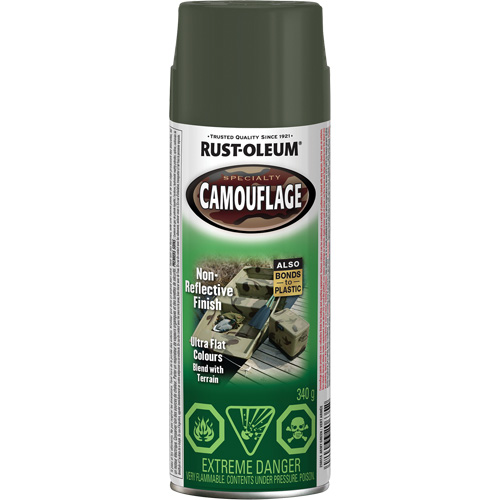 Specialty Camouflage Paint, Aerosol Can, Army Green Brunswick Fyr & Safety