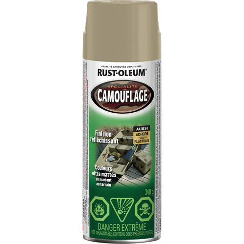 Specialty Camouflage Paint, Aerosol Can, Khaki Brunswick Fyr & Safety