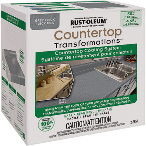 Countertop Transformations&reg; Fleck Countertop Coating System, 2.37 L, Kit, Grey Flock Brunswick Fyr & Safety