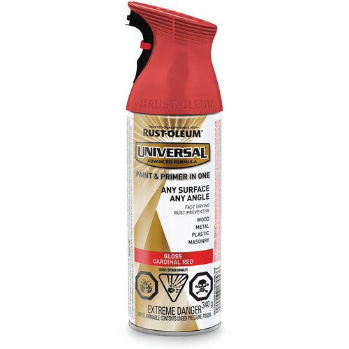 Universal&reg; Enamel Paint & Primer In One, Cardinal Red, Gloss, Aerosol Can Brunswick Fyr & Safety