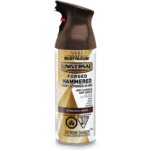 Couche de fond et peinture tout-en-un Universal, Ambre liss&eacute;, Martel&eacute;, Canette a&eacute;rosol Brunswick Fyr & Safety