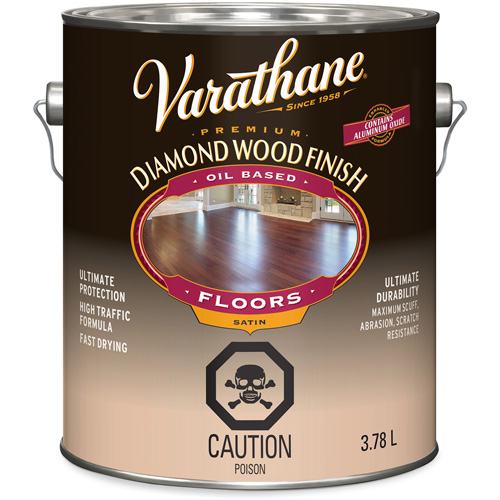 Varathane&reg; Diamond Wood Finish Floors Coating, 3.78 L, Clear, Satin Brunswick Fyr & Safety