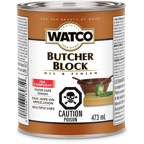 Watco&reg; Butcher Block Oil & Finish, 473 ml, Clear, Transparent Brunswick Fyr & Safety