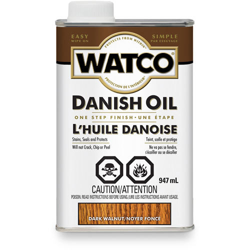 Watco&reg; Danish Oil, 947 ml, Dark Walnut, Transparent Brunswick Fyr & Safety