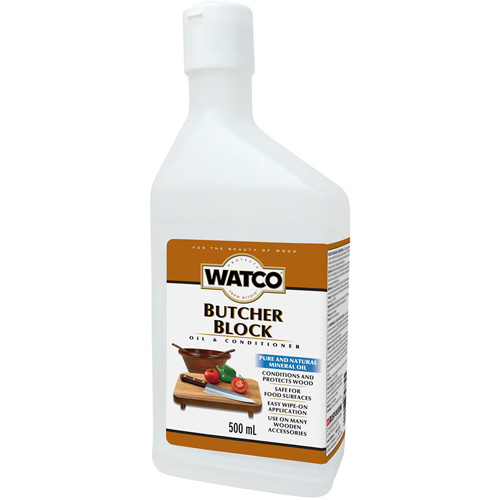 Watco&reg; Butcher Block Oil & Wood Conditioner, 473 ml, Clear, Transparent Brunswick Fyr & Safety