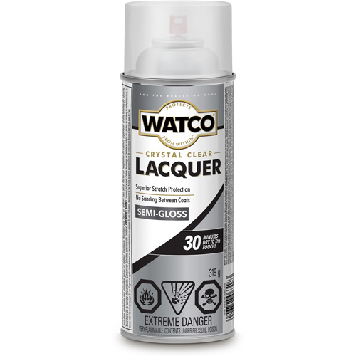 Watco&reg; Lacquer Wood Finish, 319 g, Clear, Semi-Gloss Brunswick Fyr & Safety
