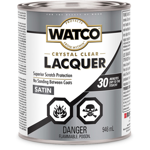 Laque pour bois Watco, 946 ml, Transparent, Satin Brunswick Fyr & Safety