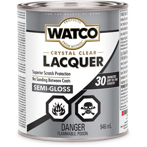 Watco&reg; Lacquer Wood Finish, 946 ml, Clear, Semi-Gloss Brunswick Fyr & Safety