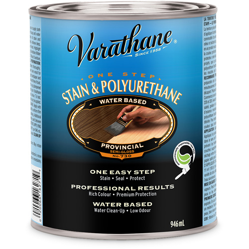 Varathane&reg; One Step Stain & Polyurethane, 946 ml, Provincial Brunswick Fyr & Safety