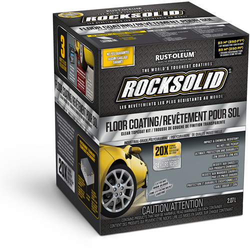 RockSolid&reg; Top Floor Coating, 2.25 L, Solvent-Based, High-Gloss, Clear Brunswick Fyr & Safety