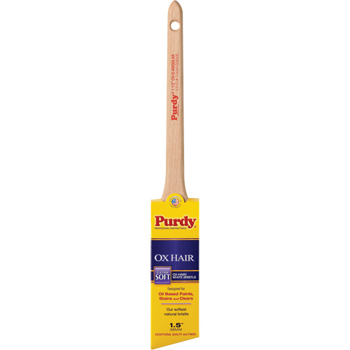 Ox-O-Angular Brush, Ox Hair, Wood Handle, 1-1/2" Width Brunswick Fyr & Safety