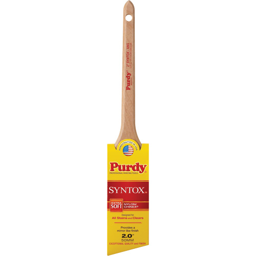 Pinceau &agrave; angle Syntox, Synth&eacute;tique, Manche Bois, Largeur de 2" Brunswick Fyr & Safety