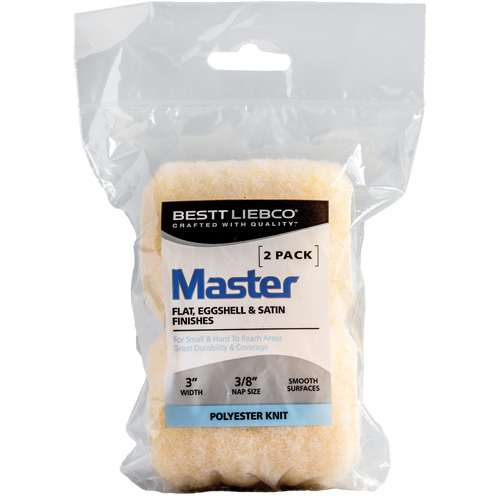 Master Trim and Traffic Roller Refill, 10 mm (3/8") Nap, 75 mm (3") L Brunswick Fyr & Safety