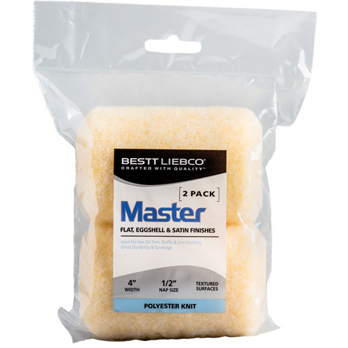 Master Trim and Traffic Roller Refill, 13 mm (1/2") Nap, 101.6 mm (4") L Brunswick Fyr & Safety
