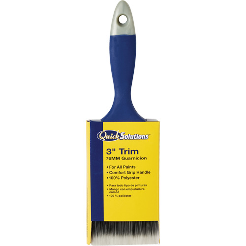 Quick Solutions Trim Brush, Polyester, Plastic Handle, 3" Width Brunswick Fyr & Safety