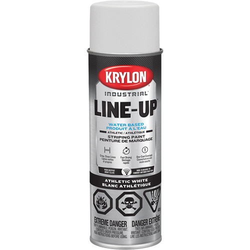 Industrial LINE-UP Athletic Field Striping Aerosol Paint, White, 18 oz., Aerosol Can Brunswick Fyr & Safety