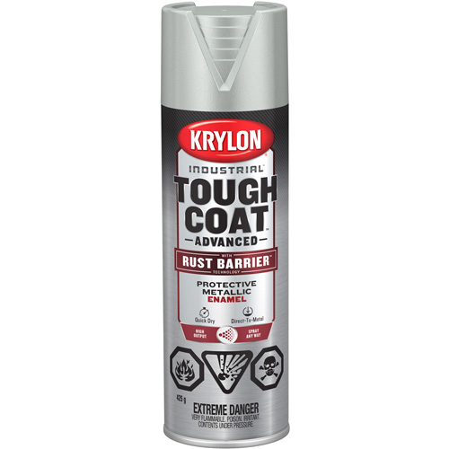 Peinture Tough Coat avec technologie Rust Barrier, Aluminium, M&eacute;tallique, 425 g, Canette a&eacute;rosol Brunswick Fyr & Safety