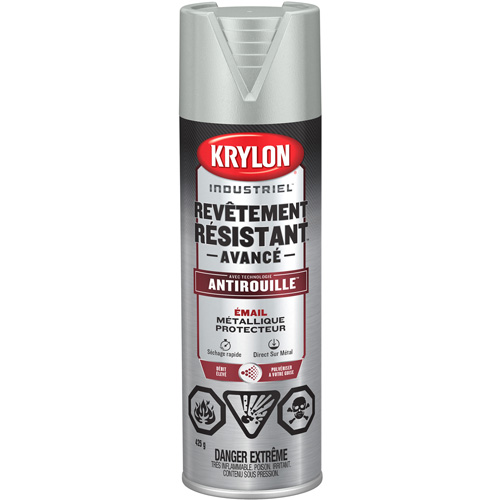 Peinture Tough Coat avec technologie Rust Barrier, Aluminium, M&eacute;tallique, 425 g, Canette a&eacute;rosol Brunswick Fyr & Safety