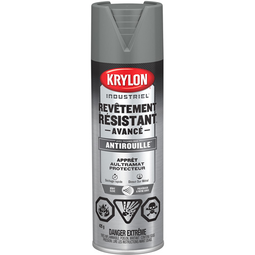 Peinture Tough Coat avec technologie Rust Barrier, Appr&ecirc;t gris, Ultra-mat, 425 g, Canette a&eacute;rosol Brunswick Fyr & Safety