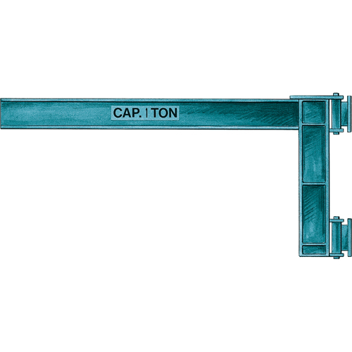 Wall Jibs, I Beam, 4" Flange Width, 1000 lbs. (0.5 tons) Capacity Brunswick Fyr & Safety