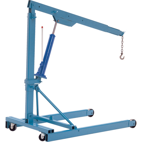 Portable Floor Cranes, 8' Lift, 1000 lbs. (0.5 tons), 70-1/2" Arm, 69-1/4" H Brunswick Fyr & Safety