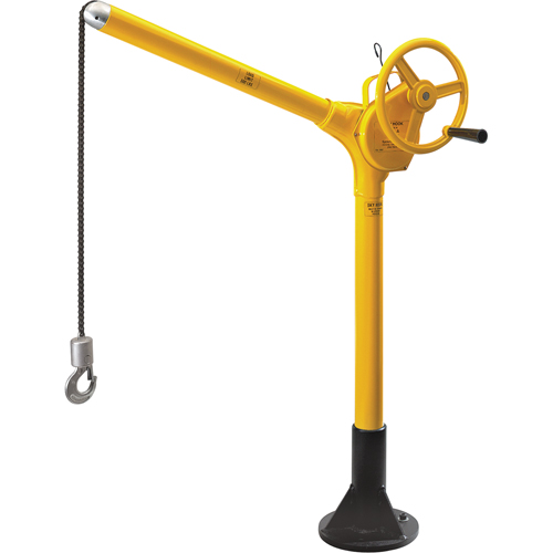 Tall Industrial Lifting Device with Bolt-Down Base, 500 lbs. (0.25 tons) Capacity Brunswick Fyr & Safety
