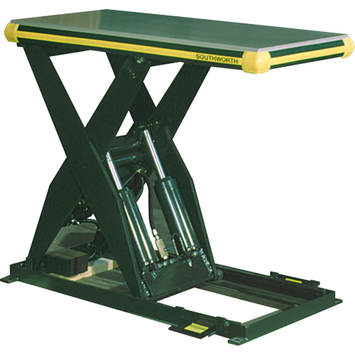 Table &eacute;l&eacute;vatrice hydraulique &agrave; ciseaux Backsaver, Acier, 48" lo x 48" la, Capacit&eacute; 4000 lb Brunswick Fyr & Safety