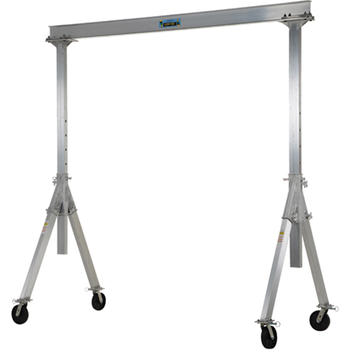 Adjustable Aluminum Gantry Crane, 8' L, 2000 lbs. (1 tons) Capacity Brunswick Fyr & Safety