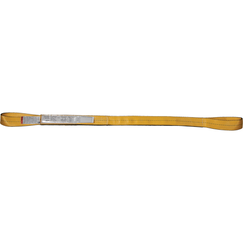 &eacute;lingues de levage en nylon, Pli Simple, Oeillet double, Type 3, 1" la x 3' lo, Limite de charge verticale 1600 lb Brunswick Fyr & Safety