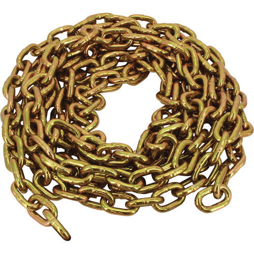 Grade 70 Imported Transport Chain, Carbon Steel, 1/2" x 100' (30.4 m) L, Grade 70, 11300 lbs. (5.65 tons) Load Capacity Brunswick Fyr & Safety