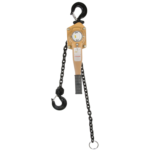 Heavy Duty Gold Series Lever Chain Hoist, 10' Lift, 12000 lbs. (6 tons) Capacity, Alloy Steel Chain Brunswick Fyr & Safety