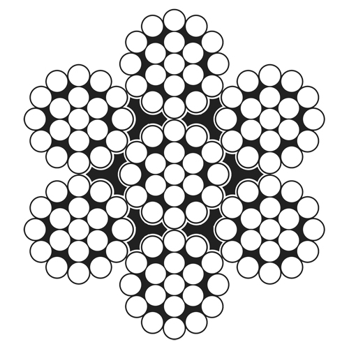 Wire Rope Cable, 500' (152.4 m) x 5/32", 2800 lbs. (1.4 tons), Galvanized Brunswick Fyr & Safety