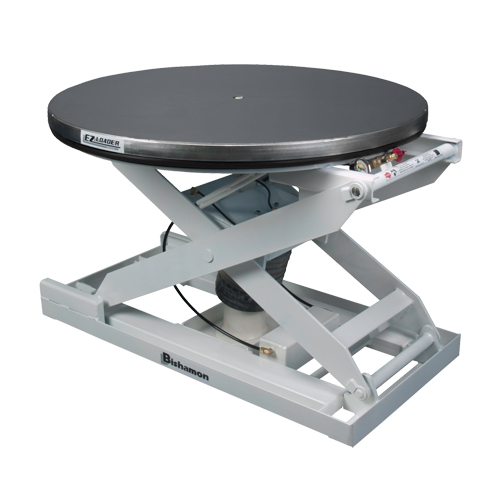 Positionneur pour palette &agrave; nivellement automatique EZ Loader E - plateforme en acier inoxydable, 43" lo x 43" la, Capacit&eacute; 4000 lb Brunswick Fyr & Safety