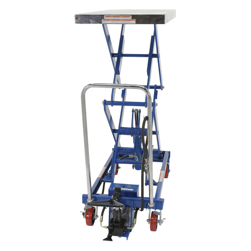 Pneumatic Hydraulic Scissor Lift Table, Steel, 35-1/2" L x 20" W, 800 lbs. Cap. Brunswick Fyr & Safety