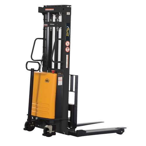 Fork Lift Stacker, Electric Operated, 2000 lbs. Capacity, 118" Max Lift Brunswick Fyr & Safety