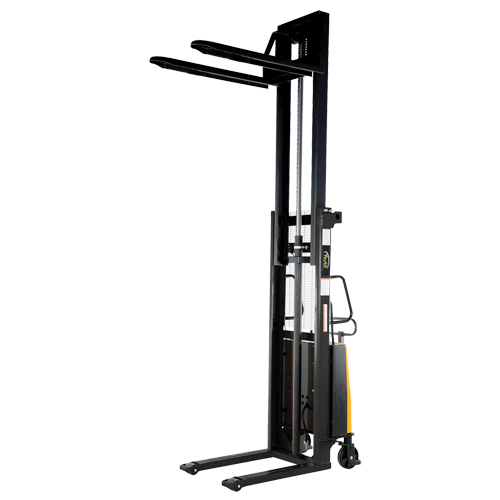 Fork Lift Stacker, Electric Operated, 2000 lbs. Capacity, 118" Max Lift Brunswick Fyr & Safety